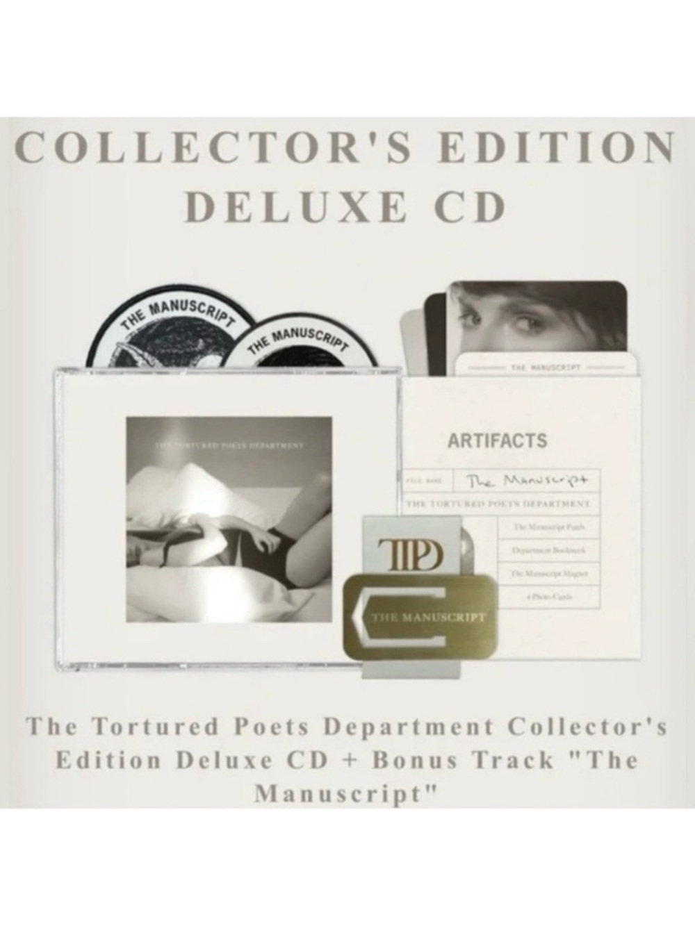 Taylor Swift TTPD The Manuscript Deluxe CD Set Collector's Edition Artifacts
